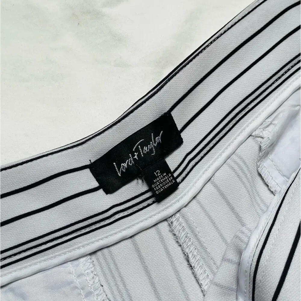 Lord and Taylor Striped Wide Leg Pants